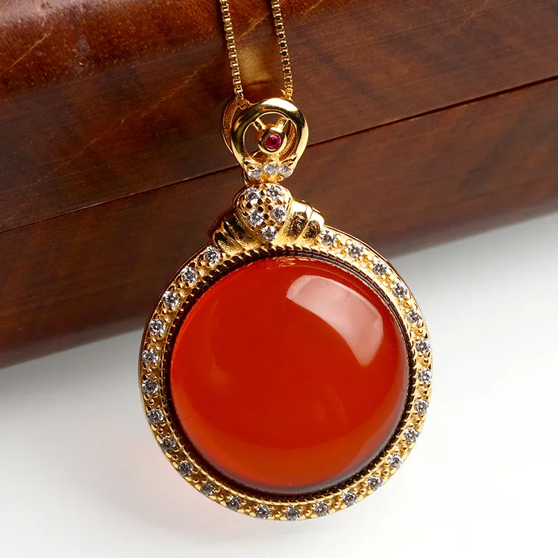 POSILAN Amber Necklaces Women's-3