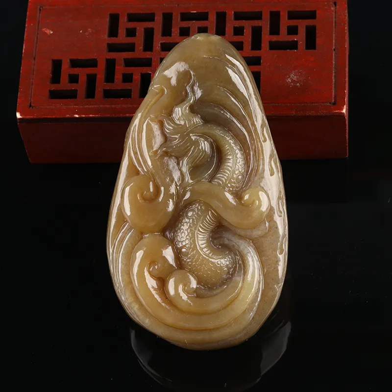 POSILAN Hetian Jade Pendants Sugar Jade Unisex-4