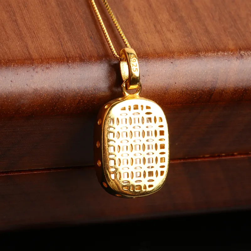 POSILAN Amber Beeswax Jade Necklaces Unisex-4