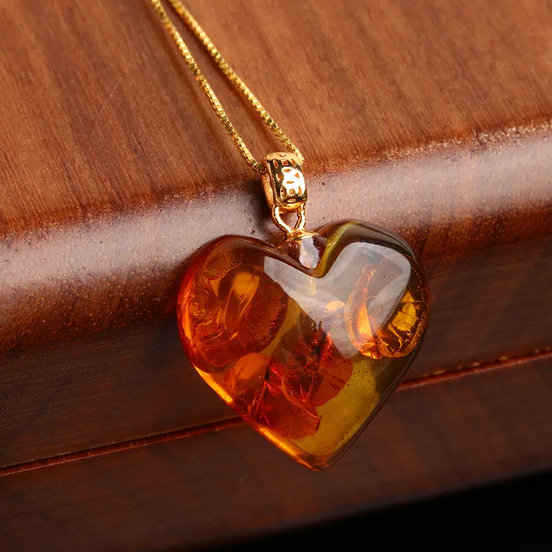 POSILAN Amber Fine Jade Necklaces Women's-3