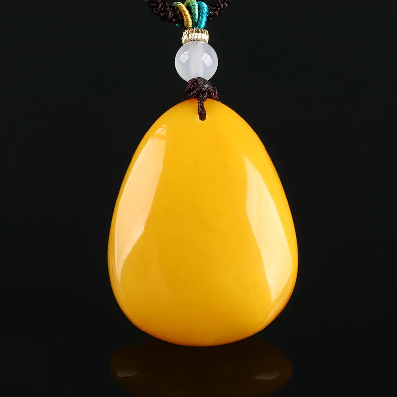 POSILAN Amber Beeswax Necklaces Unisex-3