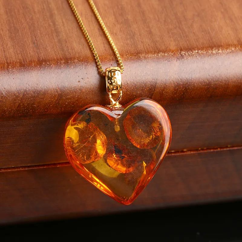 POSILAN Amber Fine Jade Necklaces Women's-4