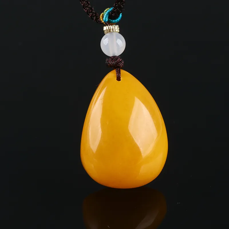 POSILAN Amber Beeswax Necklaces Unisex-3