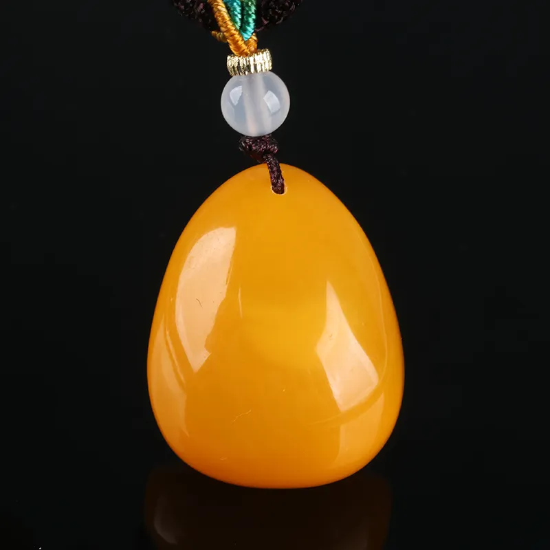 POSILAN Amber Beeswax Necklaces Unisex-1