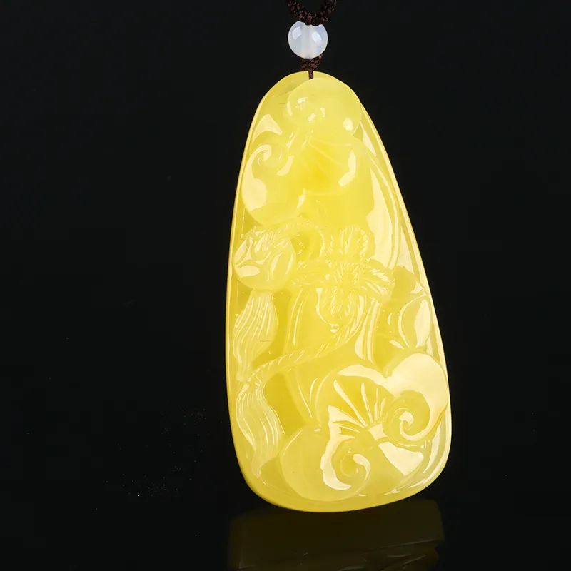 POSILAN Amber Beeswax Necklaces Unisex-3