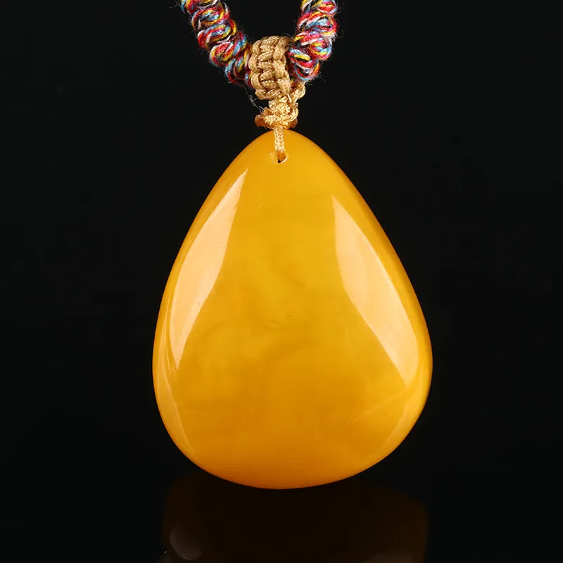 POSILAN Amber Beeswax Necklaces Unisex-2
