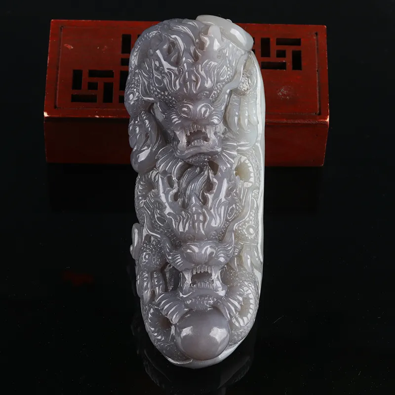 POSILAN Hetian Jade Pendants Smoky Purple Unisex-3
