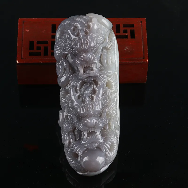 POSILAN Hetian Jade Pendants Smoky Purple Unisex-1