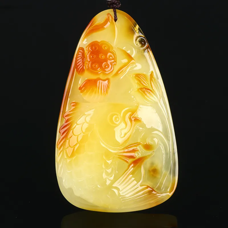POSILAN Amber Beeswax Necklaces Unisex-1