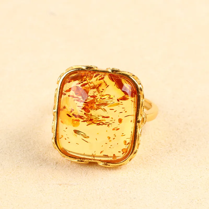 POSILAN Amber Beeswax Rings Unisex-3