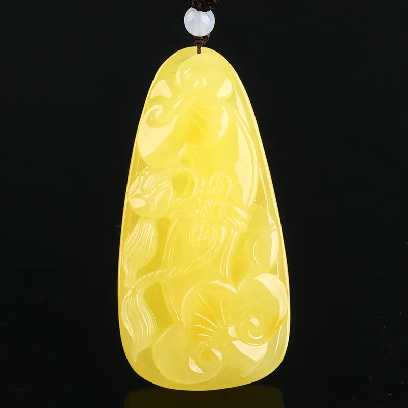 POSILAN Amber Beeswax Necklaces Unisex-2