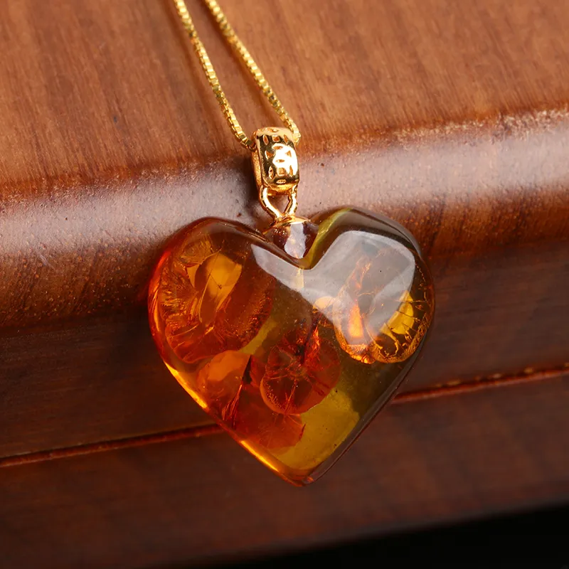 POSILAN Amber Fine Jade Necklaces Women's-2