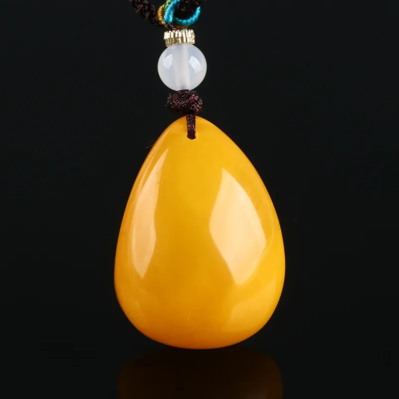 POSILAN Amber Beeswax Necklaces Unisex-2