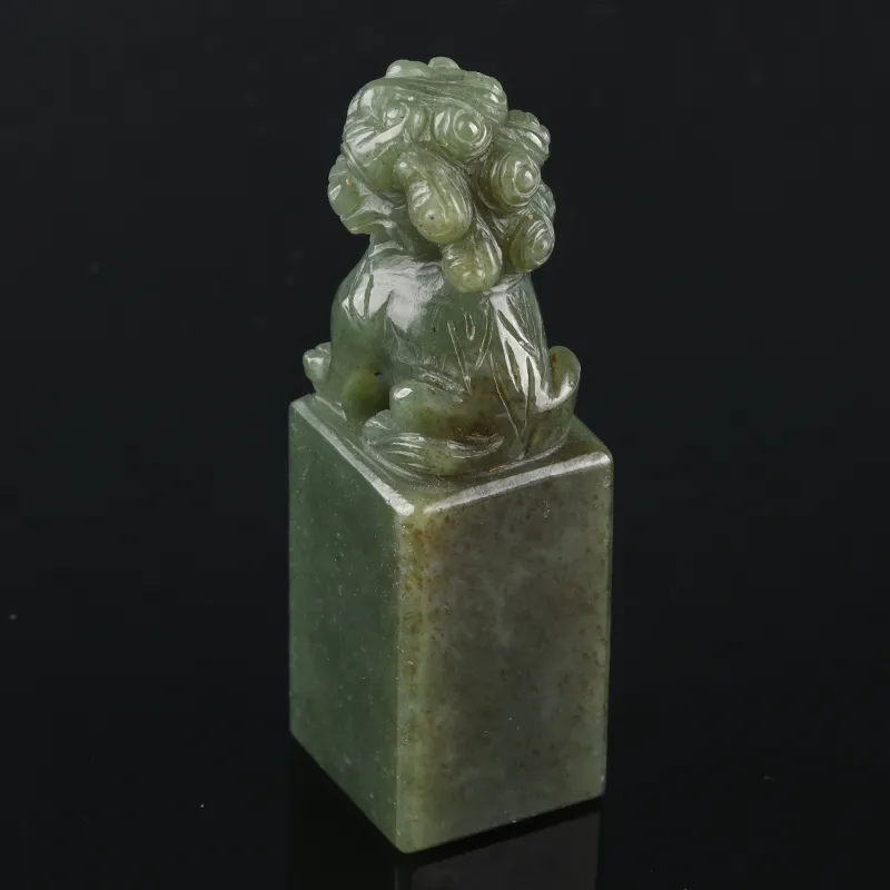 POSILAN Hetian Jade Ornament Black Jade Unisex-3
