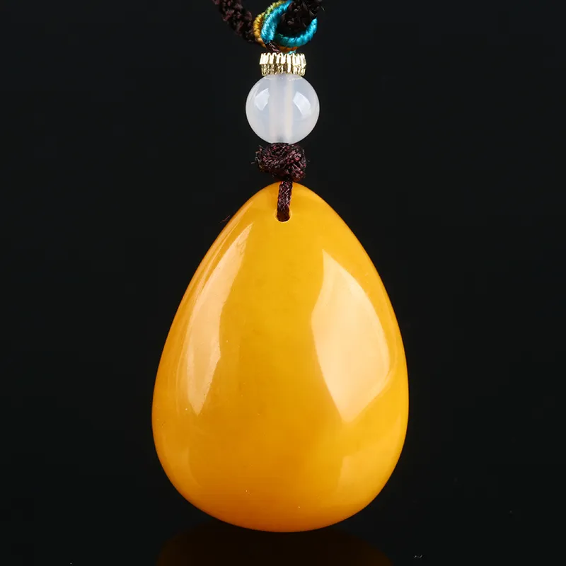 POSILAN Amber Beeswax Necklaces Unisex-1