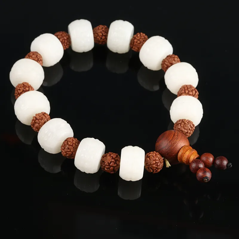 POSILAN Hetian Jade Bracelets White Jade Unisex-1