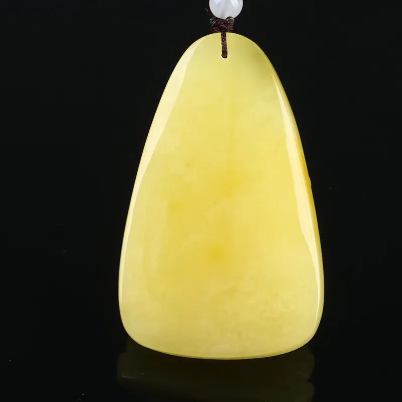 POSILAN Amber Beeswax Fine Jade Necklaces Unisex-3