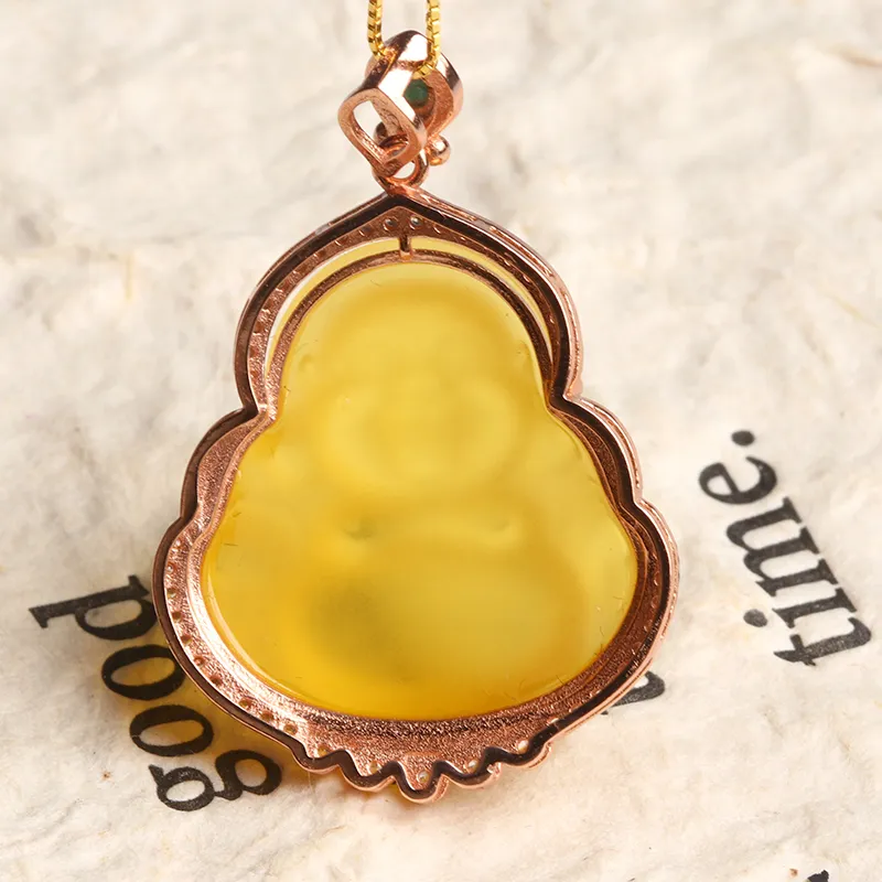 POSILAN Amber Beeswax Necklaces Unisex-4