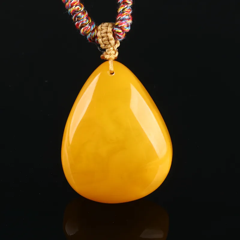 POSILAN Amber Beeswax Necklaces Unisex-4