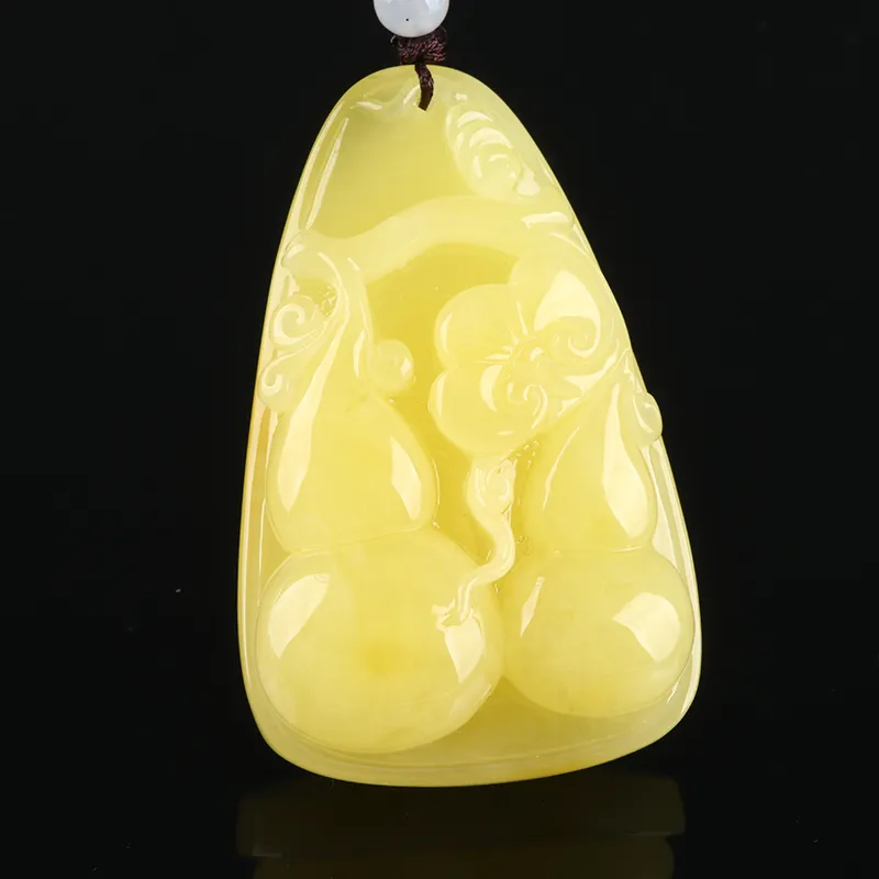 POSILAN Amber Beeswax Fine Jade Necklaces Unisex-4