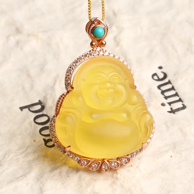 POSILAN Amber Beeswax Necklaces Unisex-2