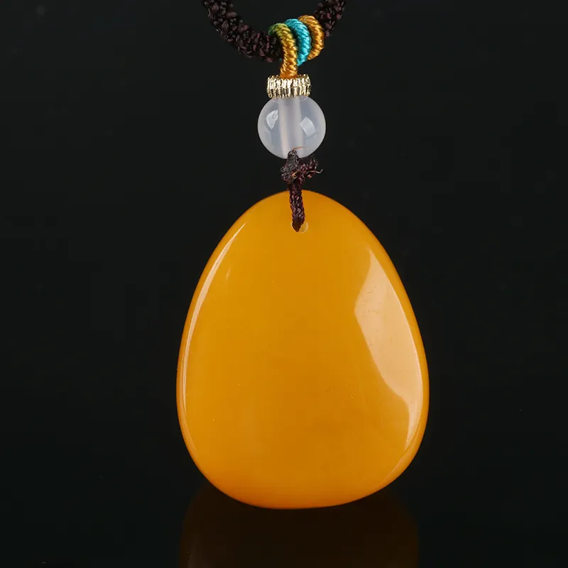 POSILAN Amber Beeswax Necklaces Unisex-4
