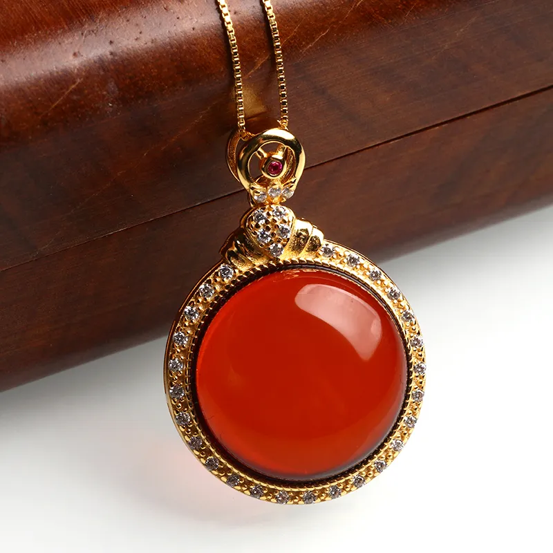POSILAN Amber Necklaces Women's-1