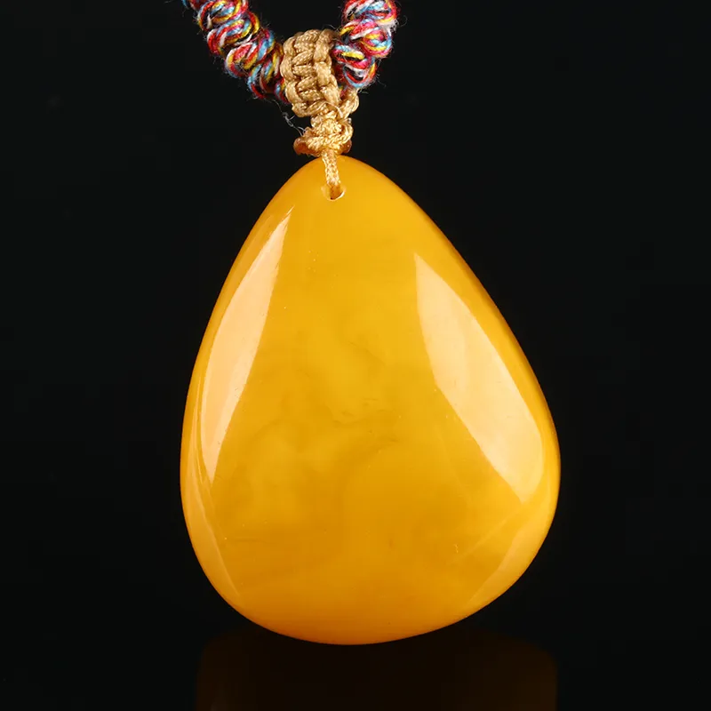 POSILAN Amber Beeswax Necklaces Unisex-1