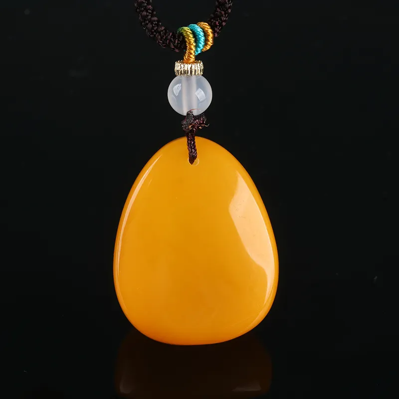 POSILAN Amber Beeswax Necklaces Unisex-3