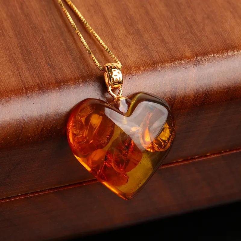 POSILAN Amber Fine Jade Necklaces Women's-1