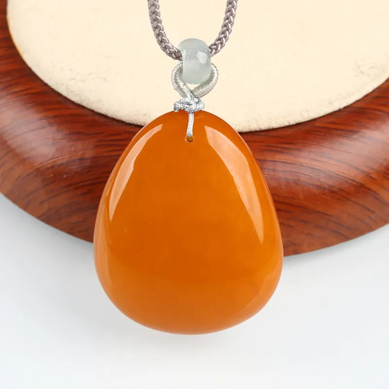 POSILAN Amber Beeswax Fine Jade Necklaces Unisex-2