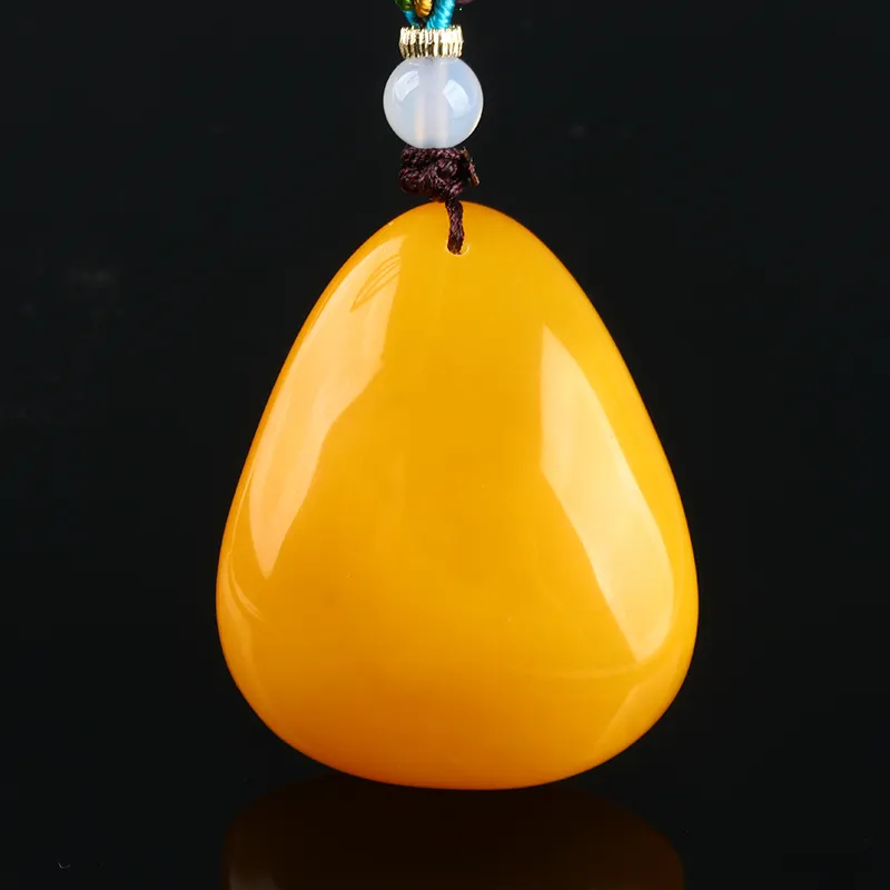 POSILAN Amber Beeswax Necklaces Unisex-1