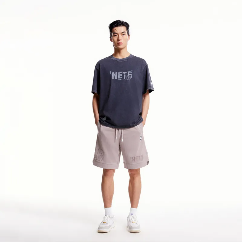 Nba X JACK&JONES Sports Shorts Men C15 Gray Pink-4
