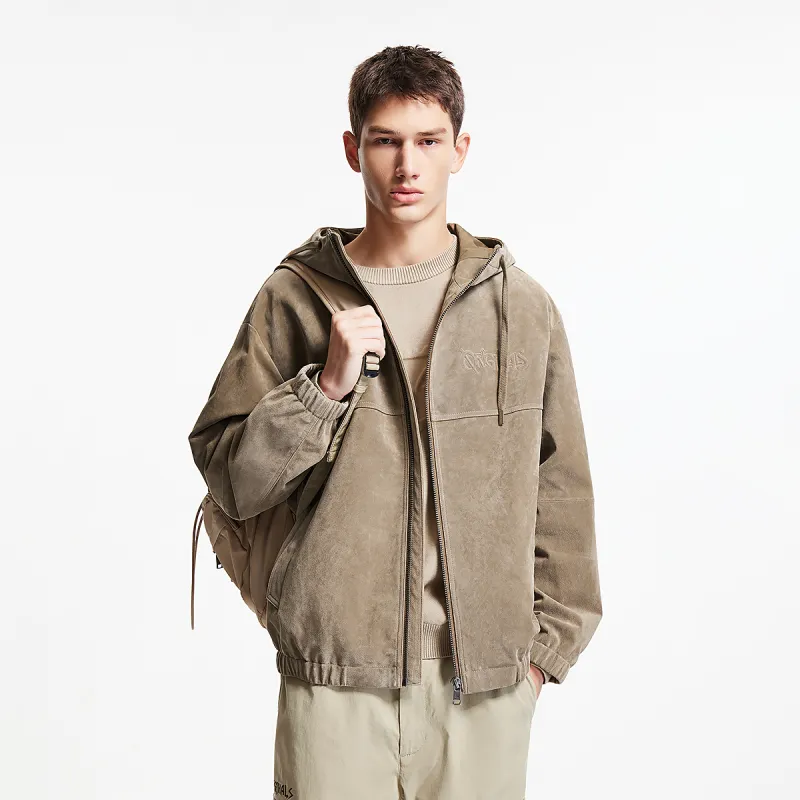 JACK JONES· Leather Jacket Men's Khaki-2