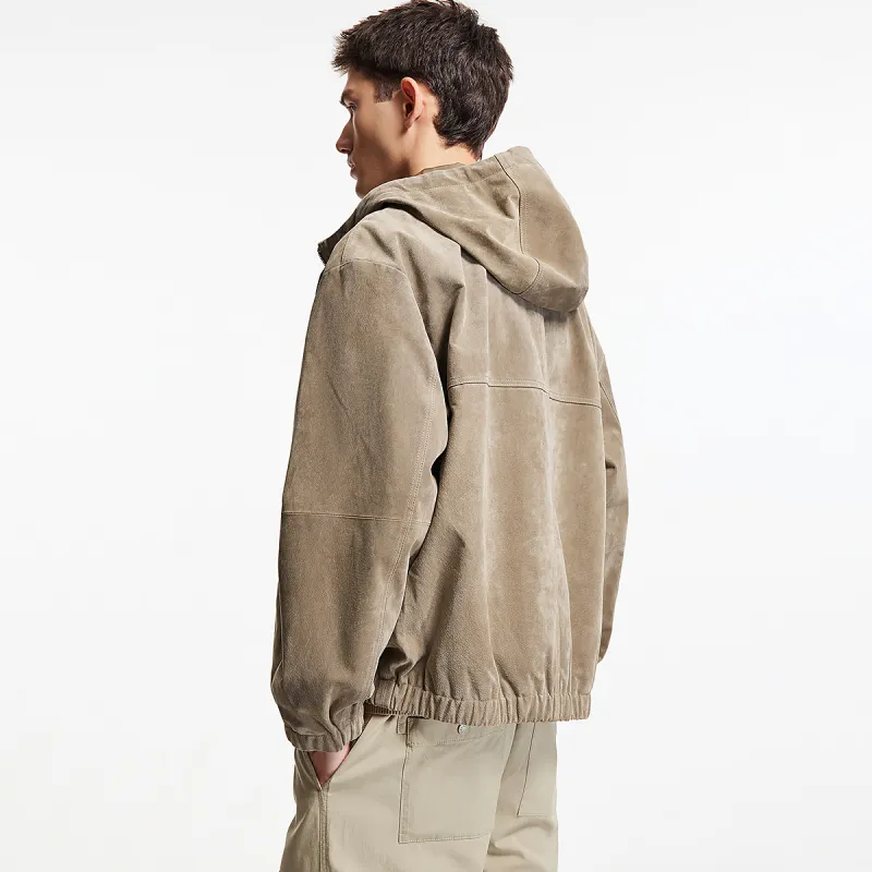 JACK JONES· Leather Jacket Men's Khaki-4