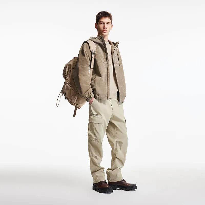 JACK JONES· Leather Jacket Men's Khaki-3