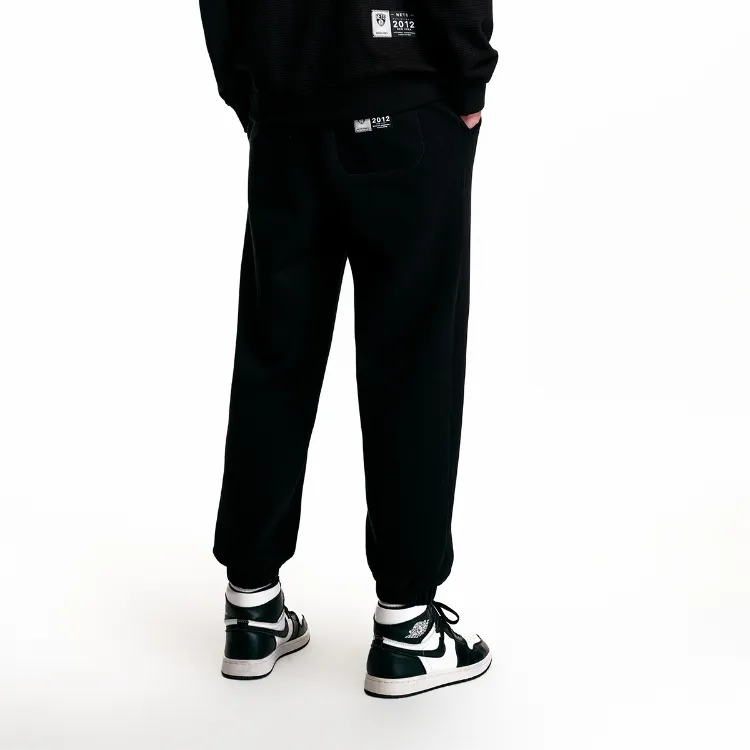 JACK&JONES Knitted Sweatpants Men Black-3