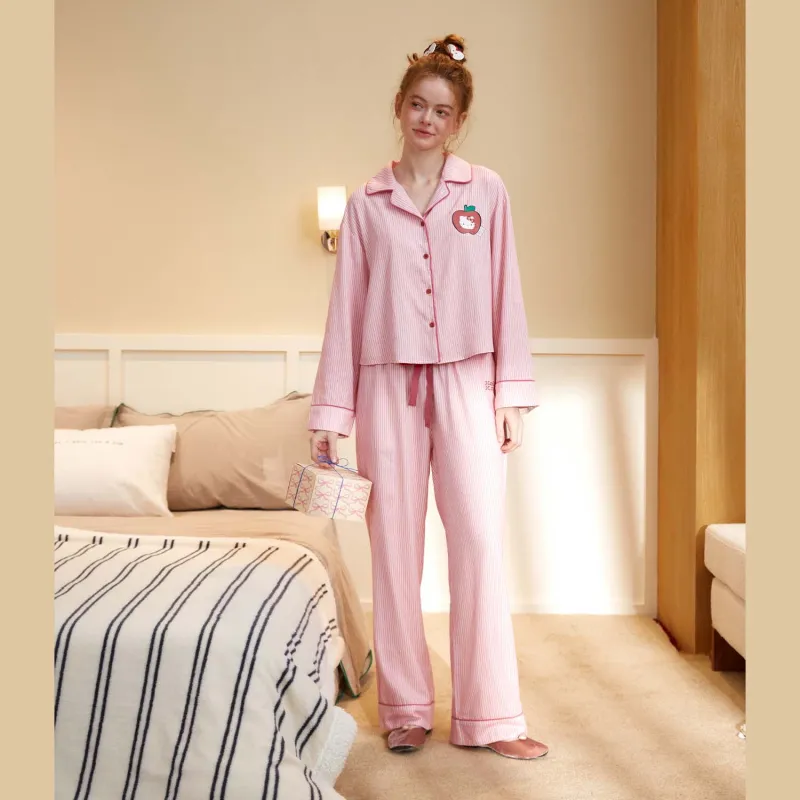GUKOO x Hello Kitty Sanrio Series Pajama Set Women's Crystal Pink-2