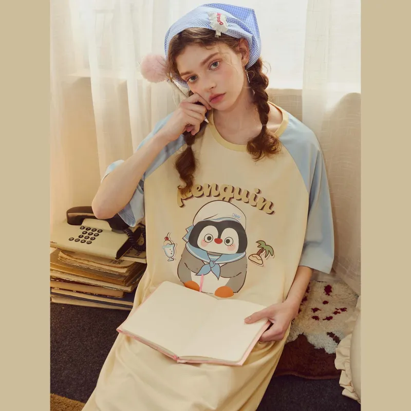 GUKOO Nightgown Women's Cream Yellow-5