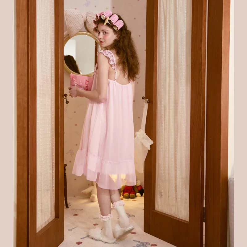 GUKOO x Hello Kitty Sanrio Series Nightgown Women's Mist Purple-6