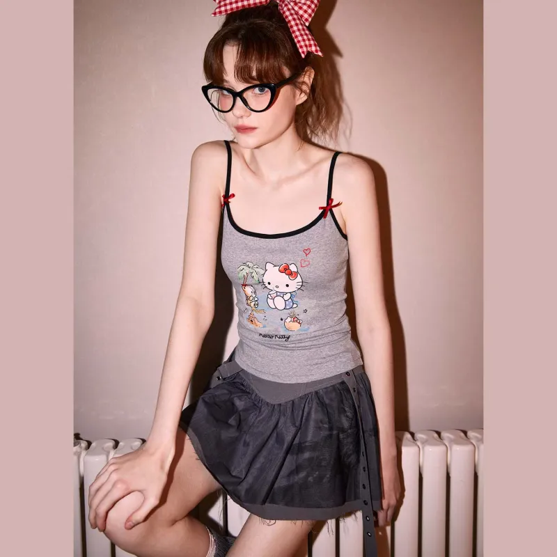 GUKOO x Hello Kitty Camisole Women's Smoke Gray-4