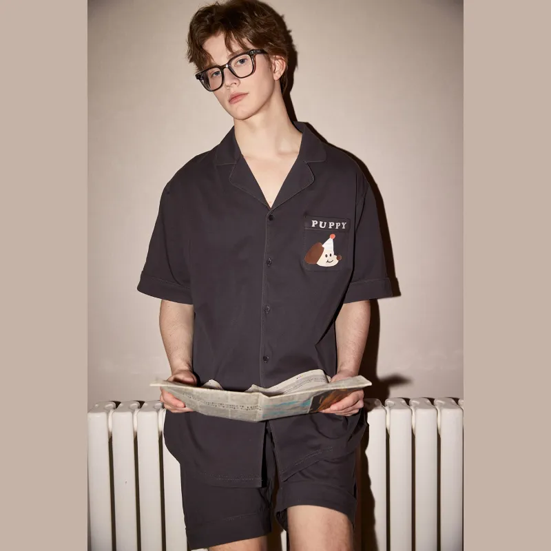 GUKOO Pajama Set Men's Smoke Gray-1