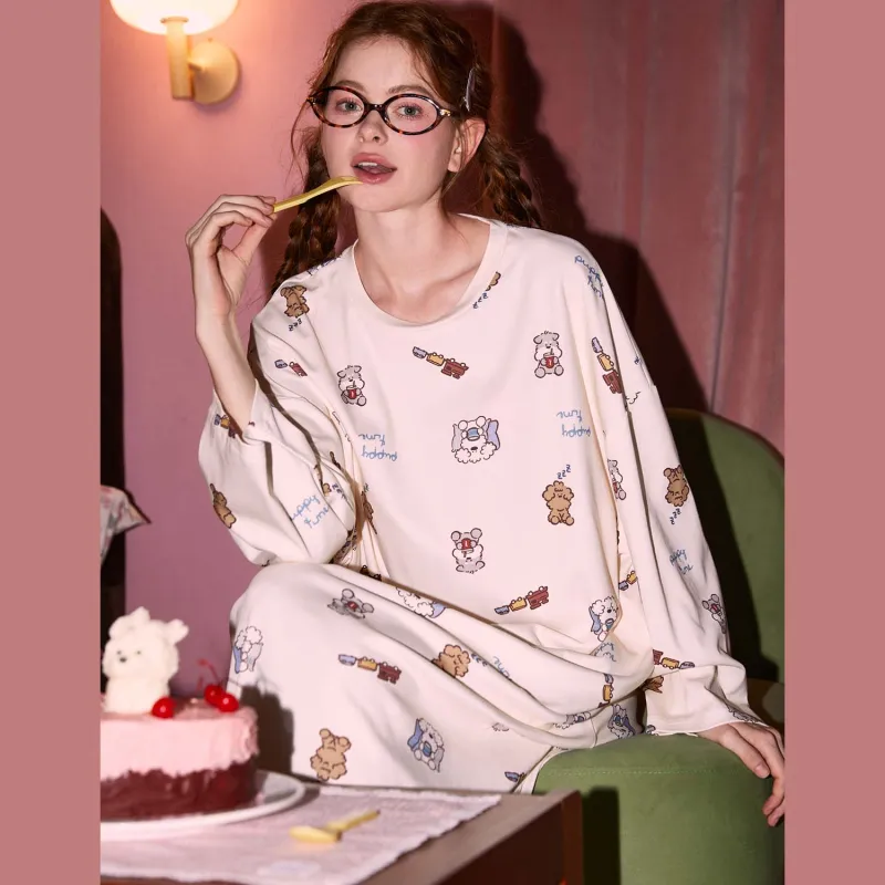 GUKOO x Miiiiichan Nightgown Women's Light Sand White-5