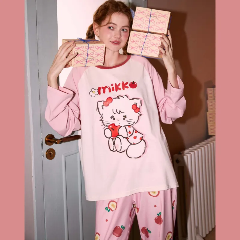 GUKOO x MIKKO Pajama Set Women's Pearl White-5