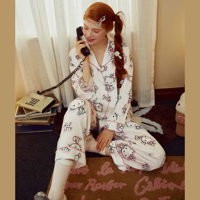 GUKOO x Hello Kitty Pajama Set Women's Snow-1