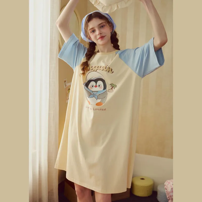 GUKOO Nightgown Women's Cream Yellow-2