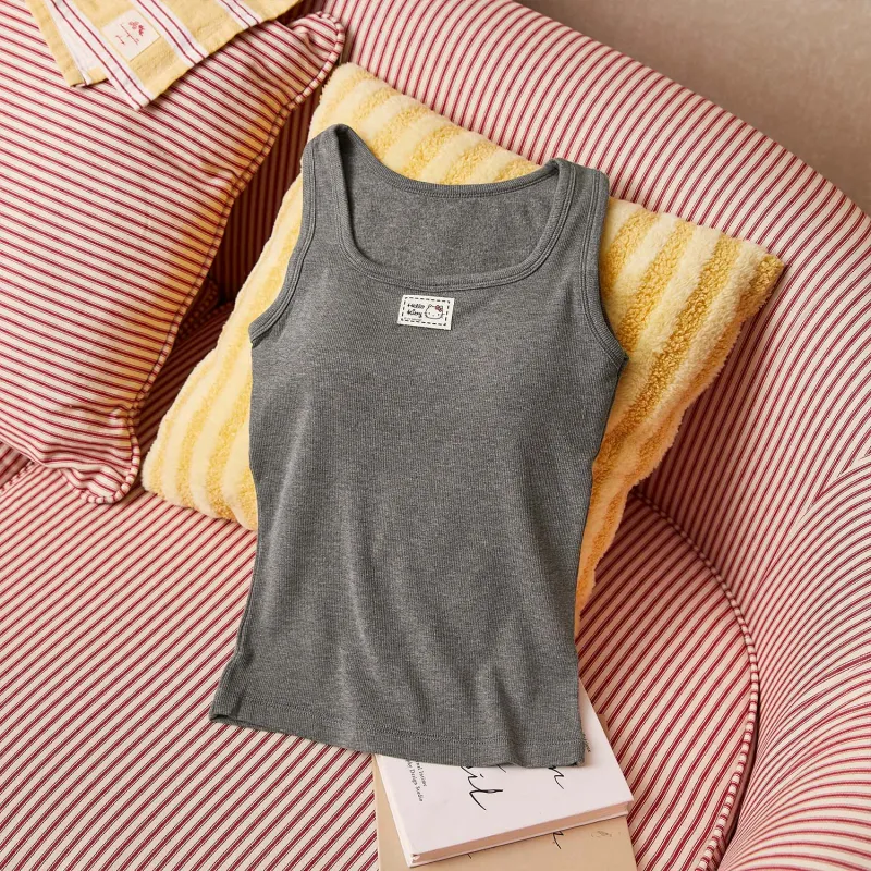 GUKOO x Sanrio Hello Kitty Tank Top Women's Heather Gray-1