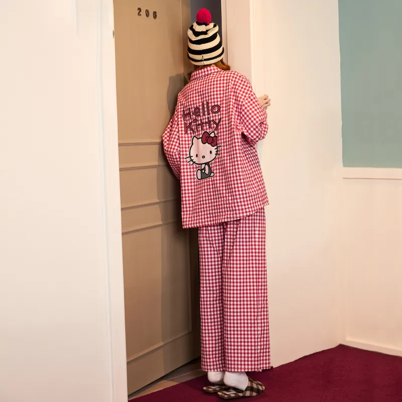 GUKOO x Hello Kitty Pajama Set Women's Magenta-2