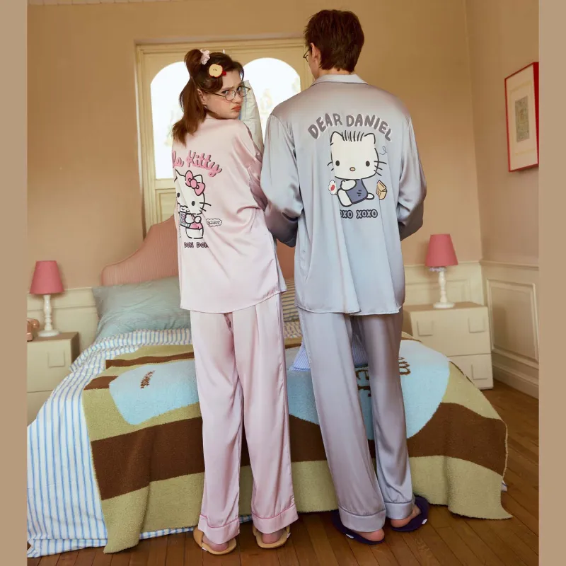 GUKOO x Hello Kitty Sanrio Series Pajama Set Men's Lead Gray-7