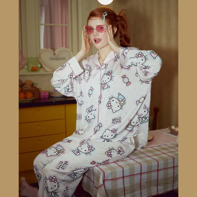 GUKOO x Hello Kitty Pajama Set Women's Snow-3